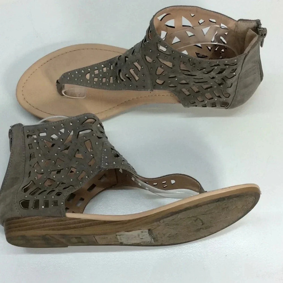 BONGO Flat Sandals with Rhinestones Size 10 - Picture 5 of 8